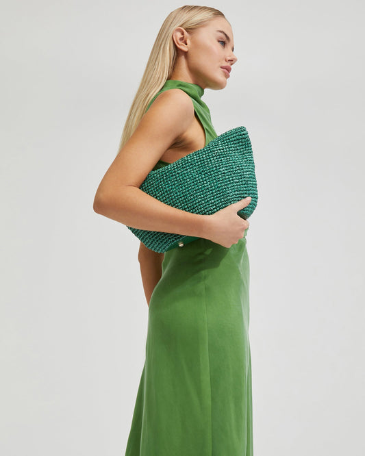 Nina Raffia Shoulder Bag